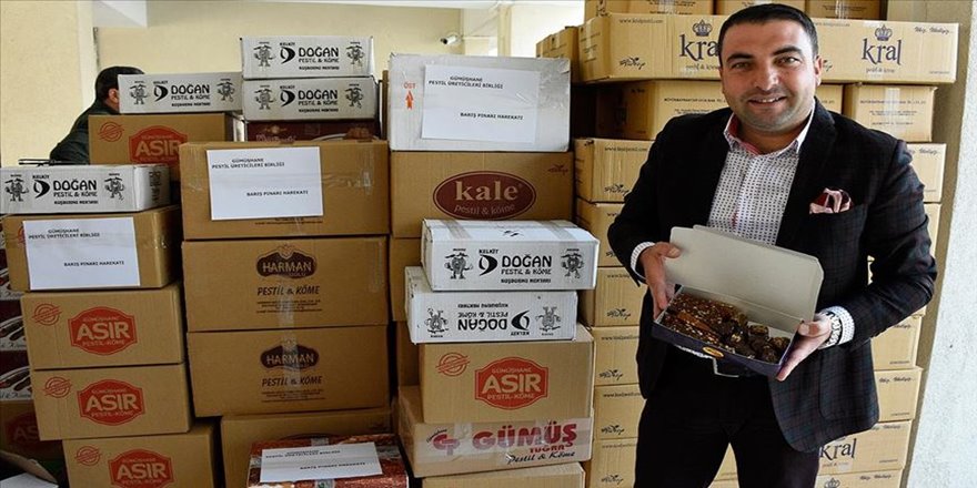 Mehmetçik'e 1071 kilogram pestil ve köme gönderildi