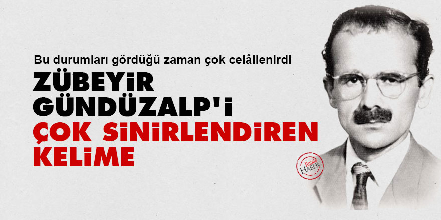 Zübeyir Gündüzalp'i çok sinirlendiren kelime