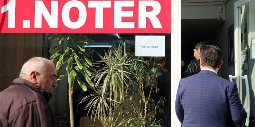 Nöbetçi noterlikte işlem sayısı 400 bine yaklaştı