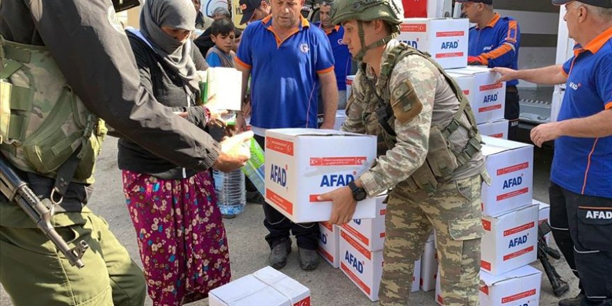 Rasulayn halkına insani yardımlar sürüyor