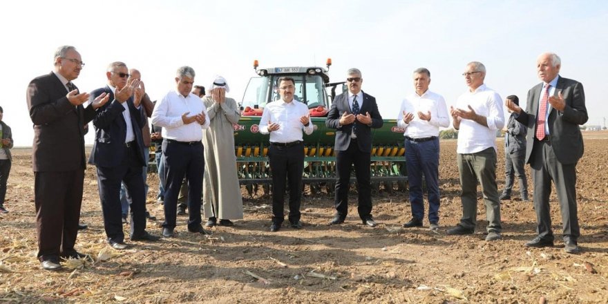 Buğday ekimine Besmele ve dualarla başlandı