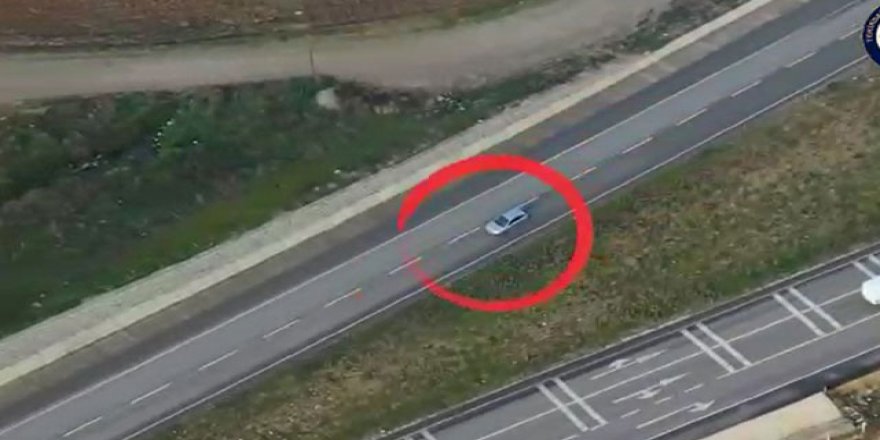 Drone ile denetimde 13 sürücüye para cezası