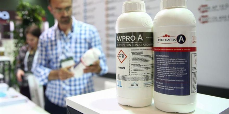 Çevre dostu dezenfektan ilaç fuarda tanıtıldı