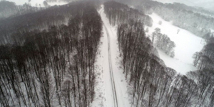 Karla kaplı yaylalarda muhteşem görüntüler