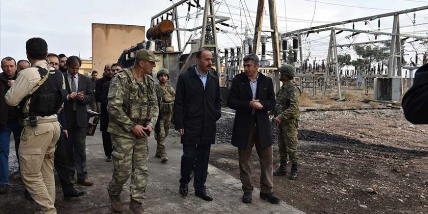 Tel Abyad ve Resulayn'da evlere elektrik verilmeye başlandı