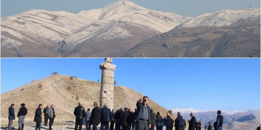 Nemrut Dağı'nın zirvesinde kış, eteklerinde bahar havası