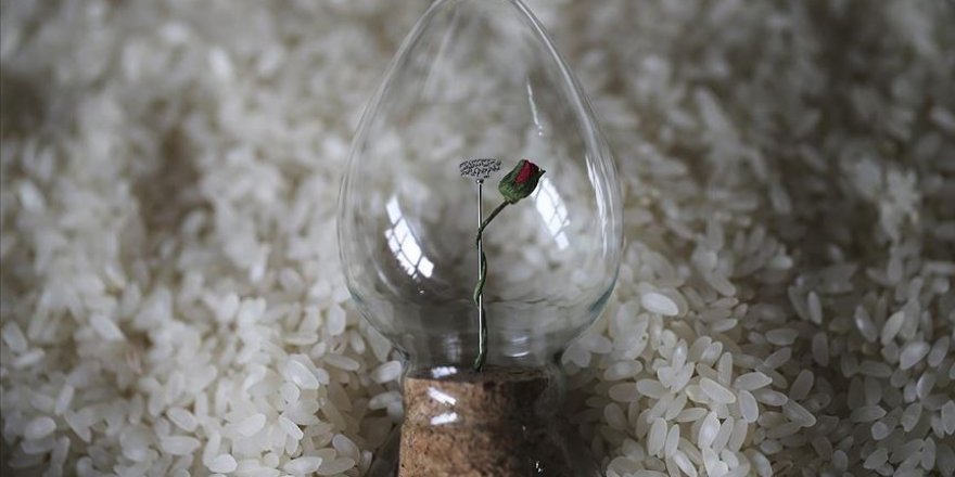 Pirinç tanesine İhlas suresini yazdı