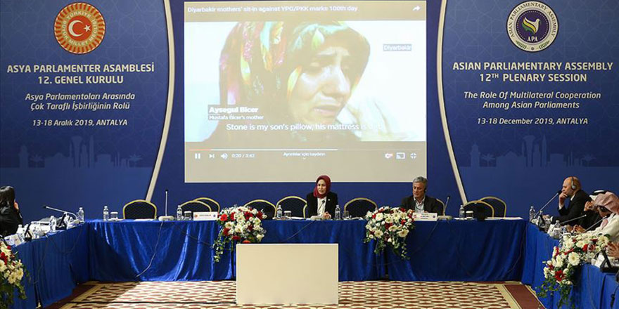 Diyarbakır annelerinin sesi Asya Parlamenterler Asamblesi Genel Kurulu'nda
