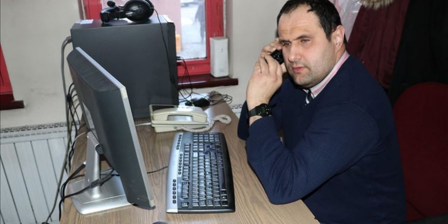 Görme engelli santral memuru azmiyle örnek oluyor