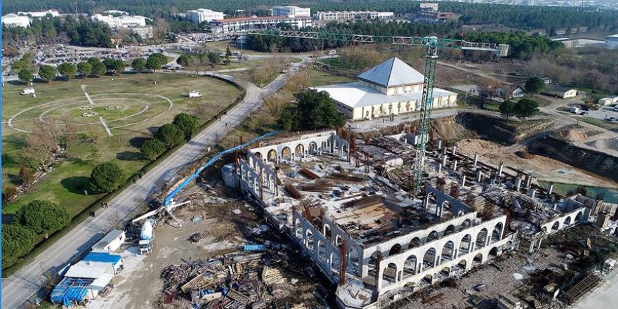 Üniversite yerleşkesindeki 'kültür merkezi' gibi cami projesinin yüzde 35'i tamamlandı