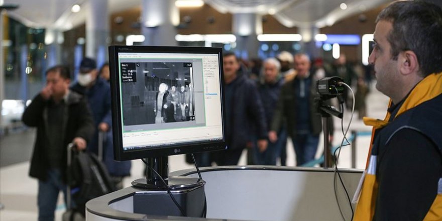 Çin'den gelen yolcular İstanbul Havalimanı'nda termal kameralarla kontrol edildi