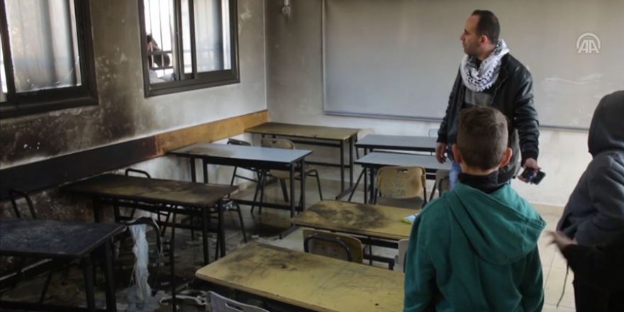Yahudi yerleşimciler Batı Şeria'da okul yaktı