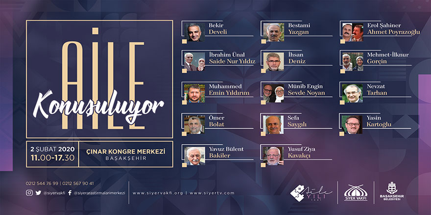 Hicri 1441'i Aile Yılı ilan eden Siyer Vakfı'ndan 'Aile Konuşuluyor' programı