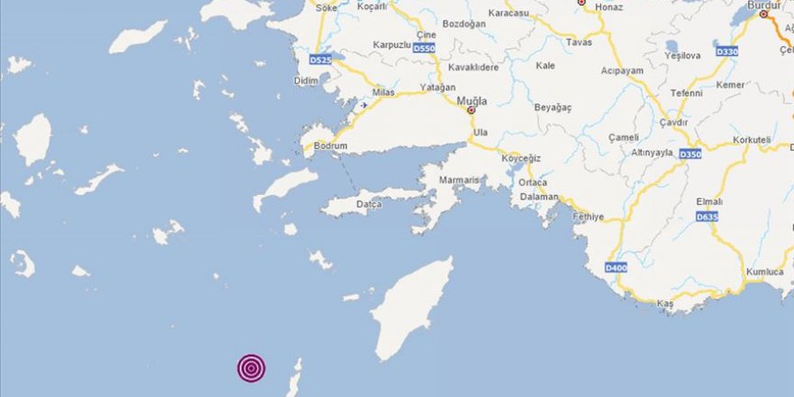 Akdeniz'de 4,5 büyüklüğünde deprem