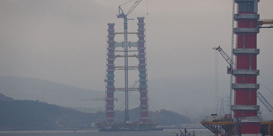 1915 Çanakkale Köprüsü'nün ayakları 161 metre uzunluğa ulaştı