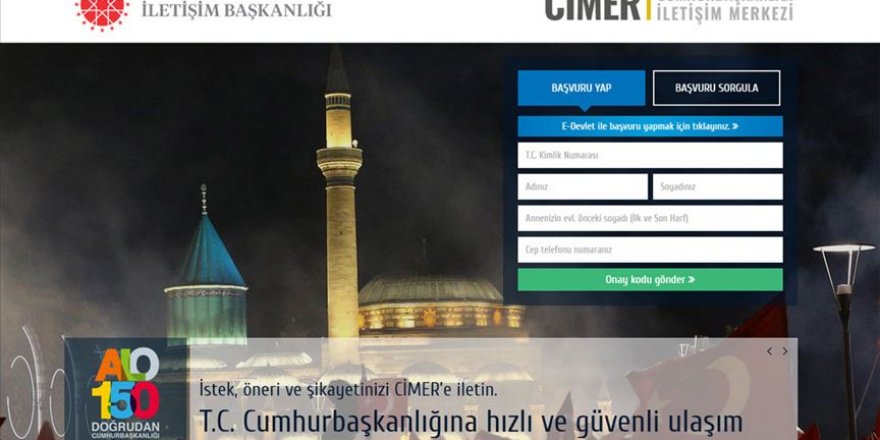 CİMER'e geçen yıl 3 milyon 138 bin başvuru yapıldı