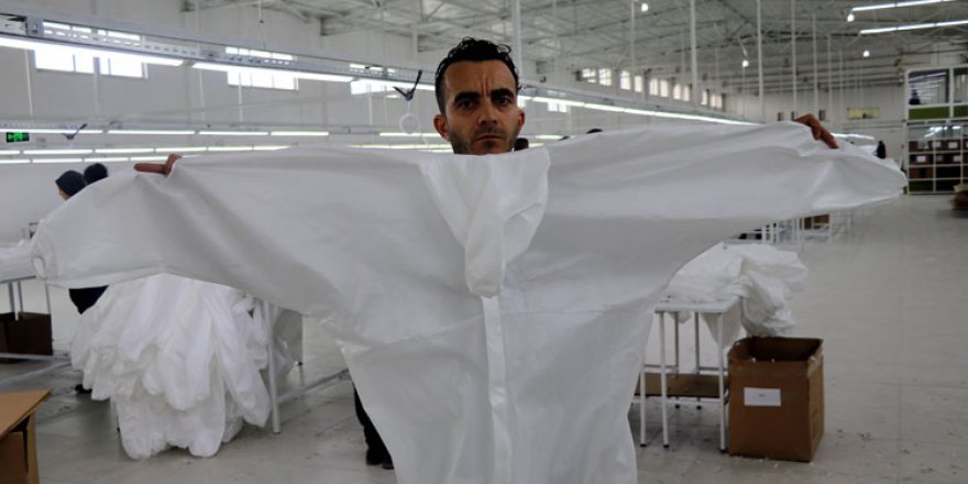 Amasya'da üretilen antibakteriyel tulumlar Çin'e gönderiliyor