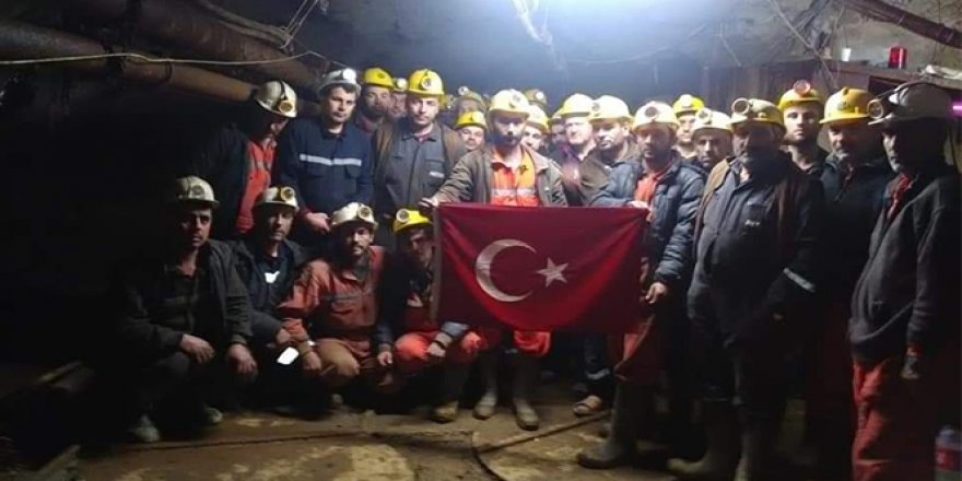 Yerin 250 metre altında şehitlerimiz için dua ettiler