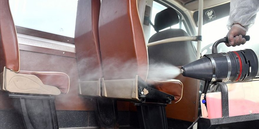 Başkentte toplu taşıma araçları ilaçlandı