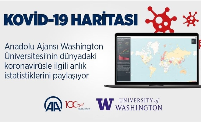 AA'dan interaktif koronavirüs haritası