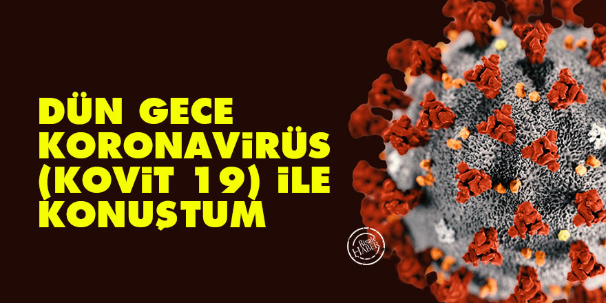 Dün gece koronavirüs (Kovid-19) ile konuştum