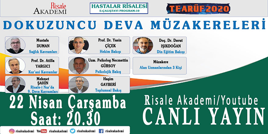 Hastalar Risalesi Çalıştayı 9. Deva müzakereleri canlı yayında