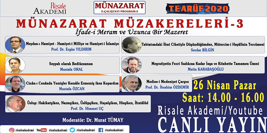 Münazarat Müzakereleri canlı yayınla Youtube'da