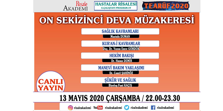 Hastalar Risalesi Müzakereleri canlı yayınlanacak