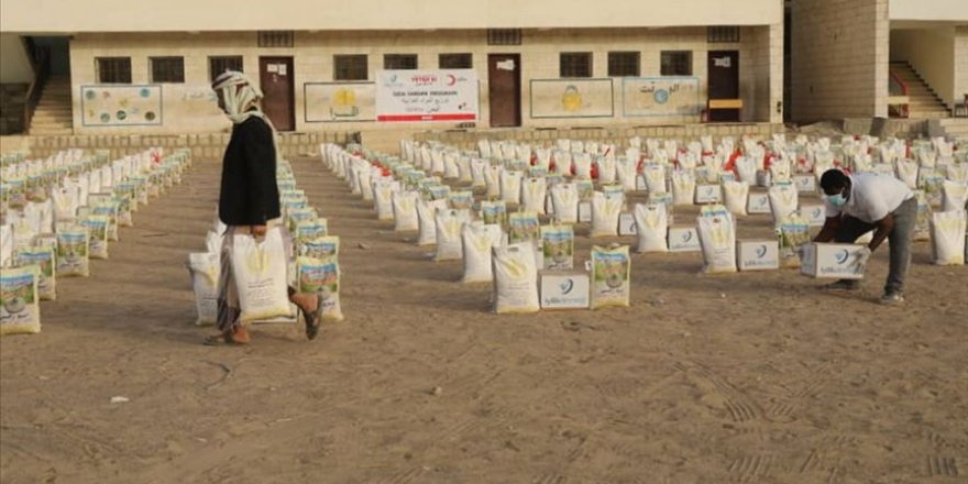 TİKA Yemen'de 3 bin gıda kolisi dağıttı
