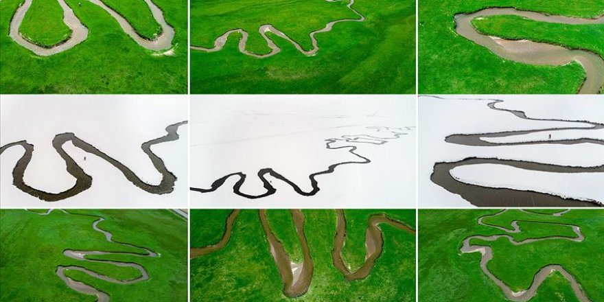 Van'daki menderesler yılın her döneminde görsel şölen sunuyor