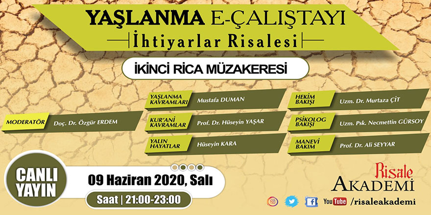 İhtiyarlar Risalesi ekseninde ‘Yaşlanma E-Çalıştayı’