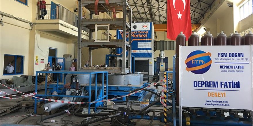 Patentli ve tescilli sismik izolatör 'Deprem Fatihi' test edildi