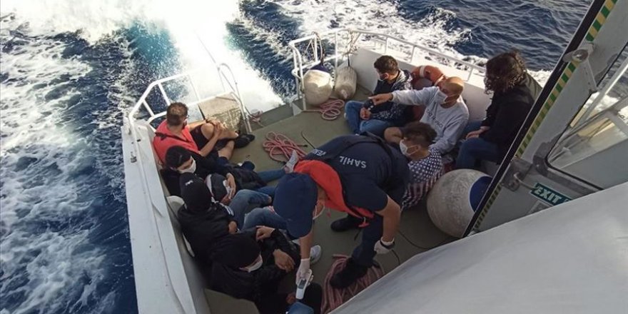 Bodrum'da Türk kara sularına geri itilen 10 sığınmacı kurtarıldı