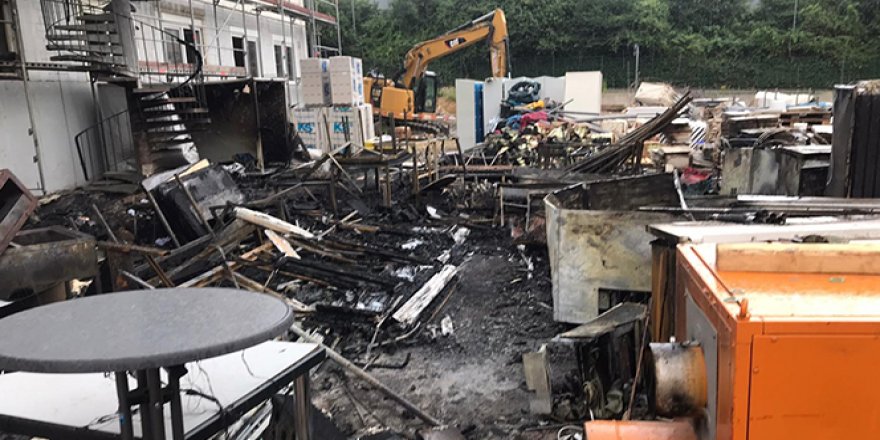 Almanya'daki camide yangın çıktı