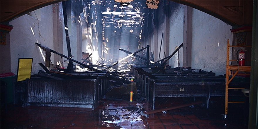 ABD'de 249 yıllık tarihi kilisede yangın çıktı
