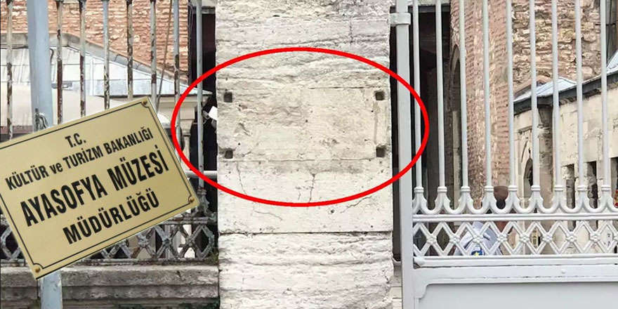 Ayasofya Camiindeki 'müze tabelası' söküldü!