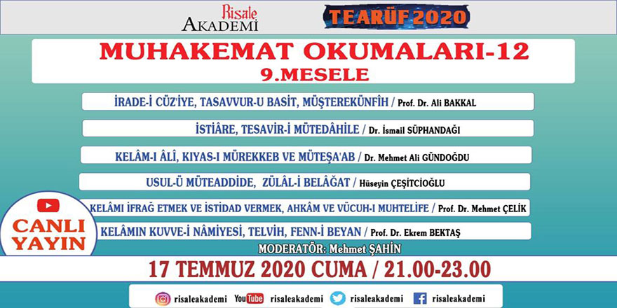 Muhakemat Okumaları-12 canlı yayında