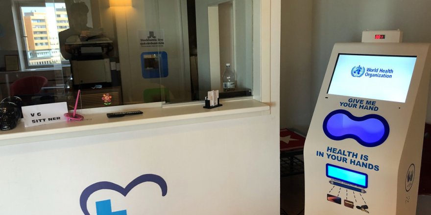 İsveç'te Türk firmanın ürettiği 'el dezenfekte cihazı' satışa sunuldu