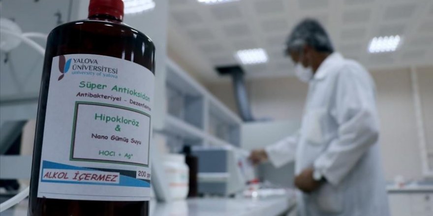 Yalova'da üretilen dezenfektanın kullanımına yerleşkede başlandı