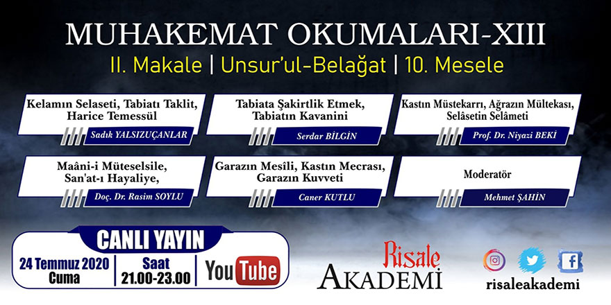 Muhakemat Okumaları-13 canlı yayında