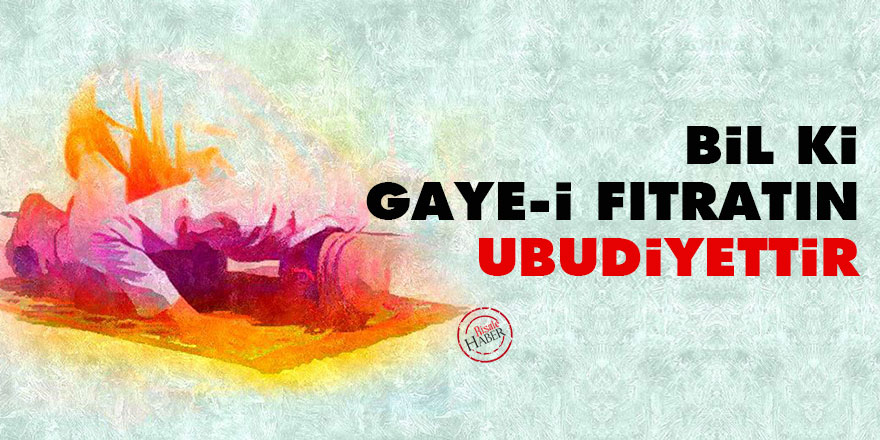 Bediüzzaman: Bil ki, gaye-i fıtratın, ubudiyettir