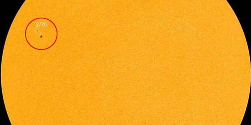 Güneş’te Mars büyüklüğündeki leke Dünya’ya doğru döndürüldü