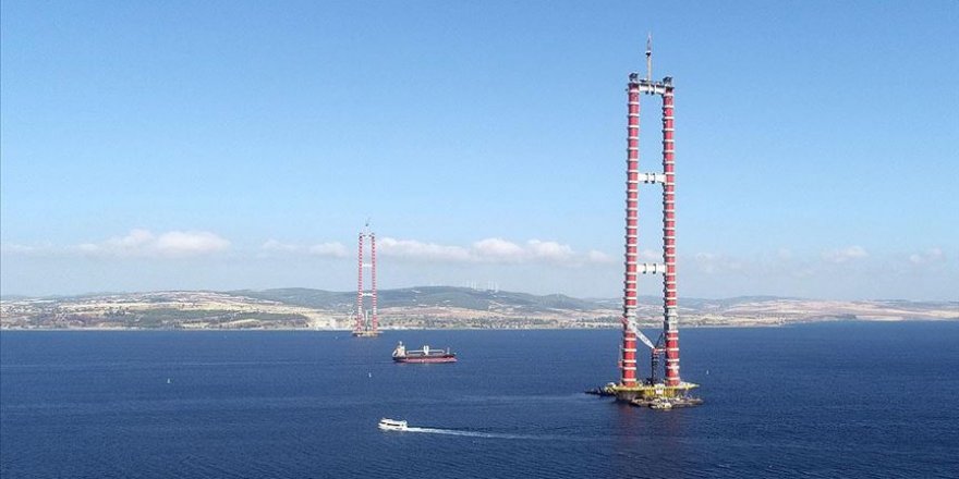 1915 Çanakkale Köprüsü'nde geçici halat çalışması başlıyor