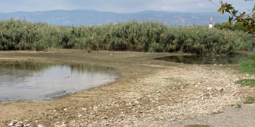 İznik Gölündeki kuraklık korkutuyor