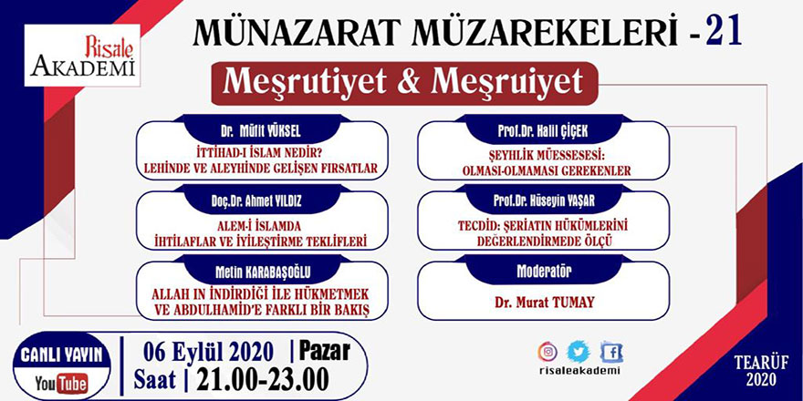 Münazarat Müzakereleri canlı yayınlanacak