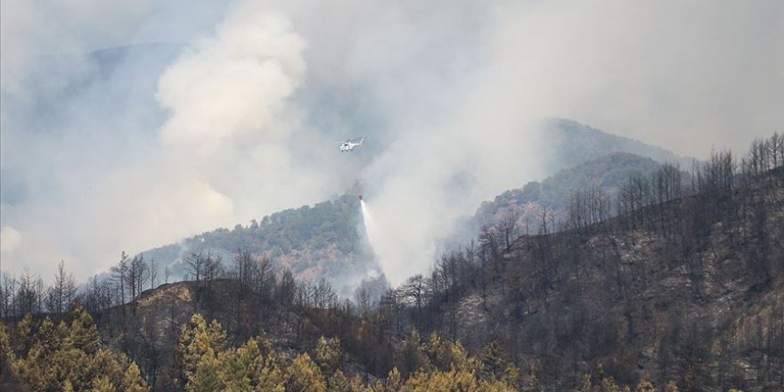 Hatay'daki orman yangınını söndürme çalışmalarına TSK'dan destek