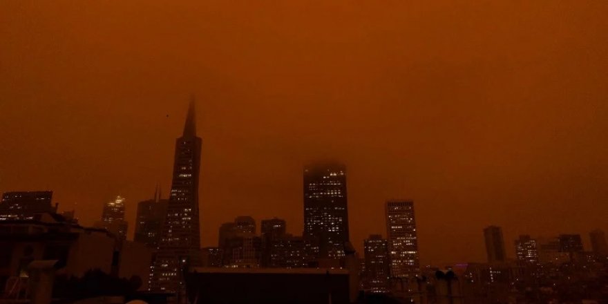 San Francisco’da yangınlar gökyüzünü kızıla boyadı