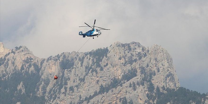 Adana'daki orman yangınına havadan müdahale tekrar başladı