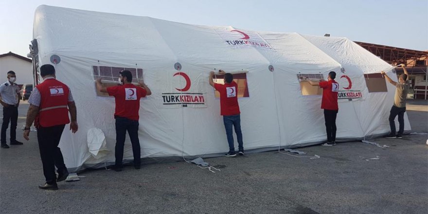Türk Kızılaydan KKTC'de salgın çadırı desteği
