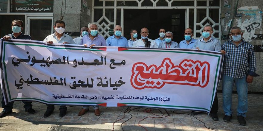 İsrail'in BAE ve Bahreyn'le imzaladığı normalleşme anlaşmaları Gazze'de protesto edildi